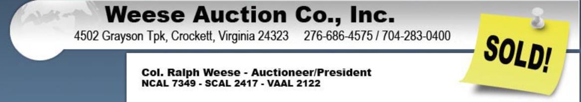 Auction Company in Wytheville