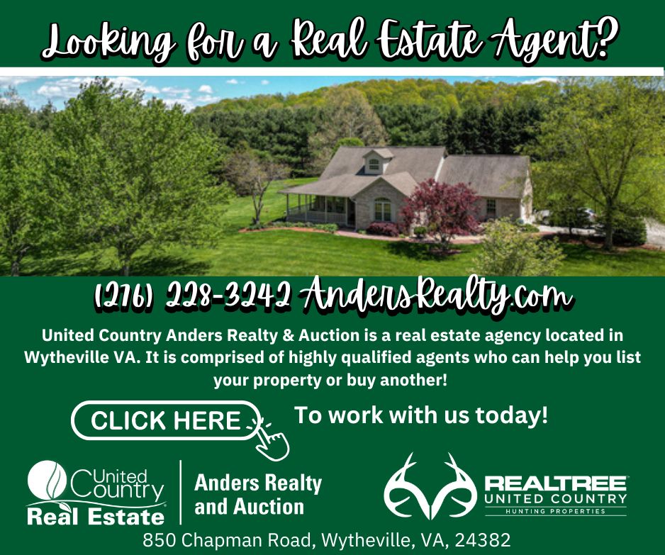 UNITED COUNTRY ANDERS REALTY AND AUCTION IN WYTHEVILLE, VA